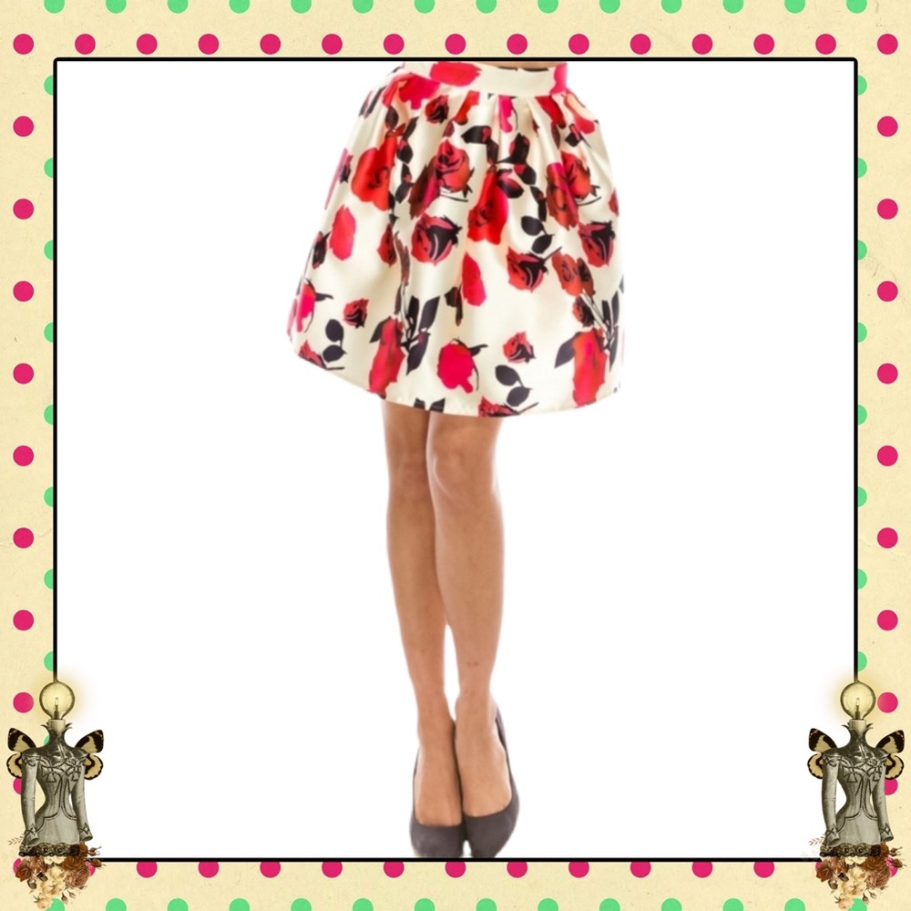 Yellow Floral Satin Midi Silk